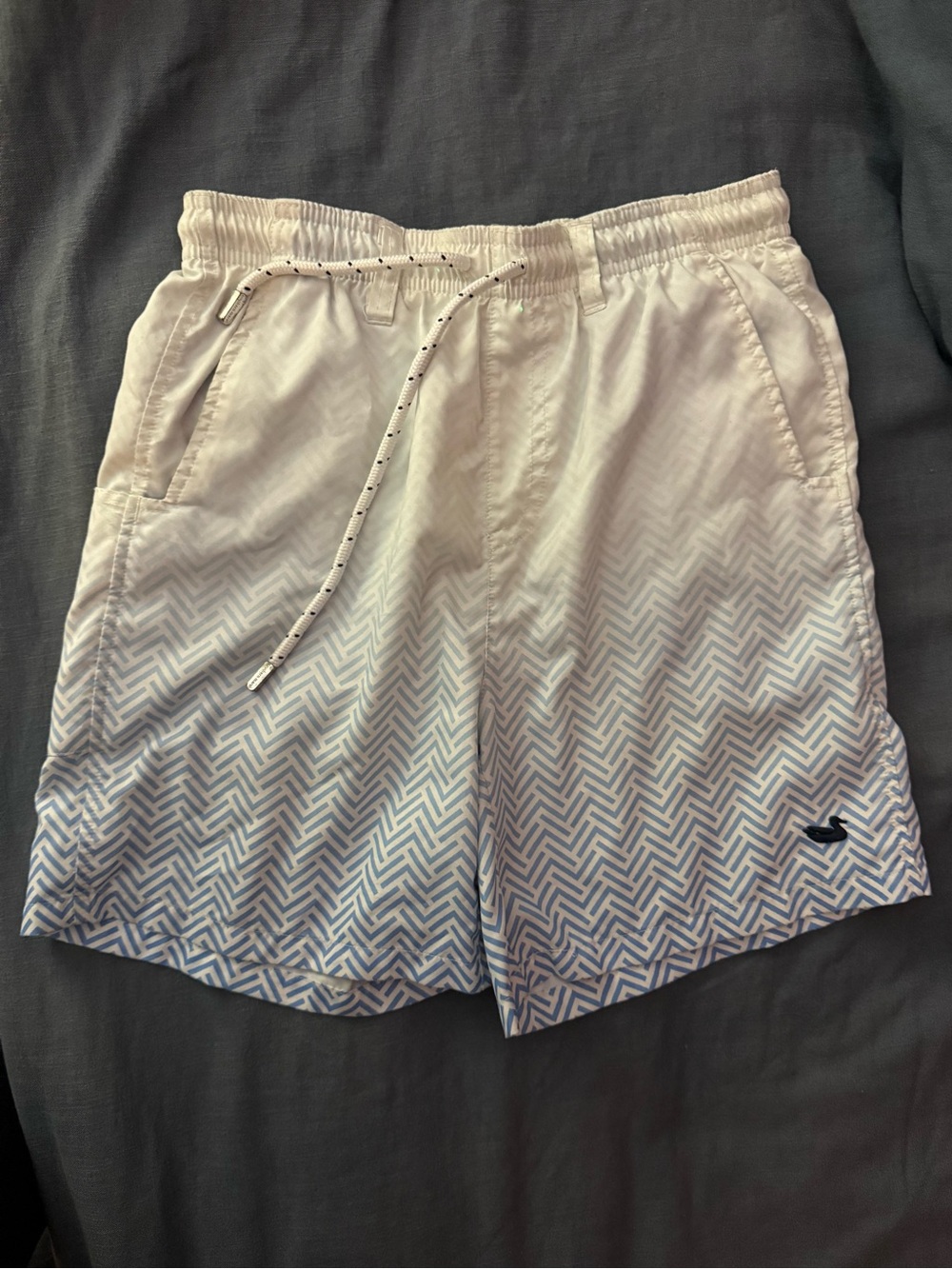 Southern Marsh Boys Dockside Swim Trunks in Herringbone Fade